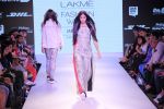 Model walks the ramp for HUEMN Show at Lakme Fashion Week 2015 Day 1 on 18th March 2015